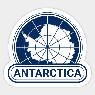 Antarctica Country Badge - Antarctica Flag Sticker